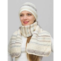 Шапка бини LanaCaps Альбина, размер 56-58, светло-бежевый