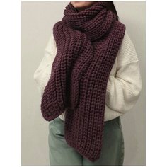 Шарф ,230х26 см, one size, фиолетовый Pan Tan