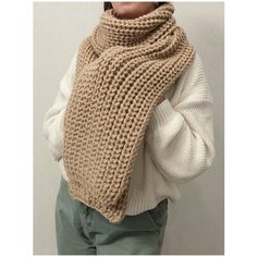 Шарф ,230х26 см, one size, бежевый Pan Tan