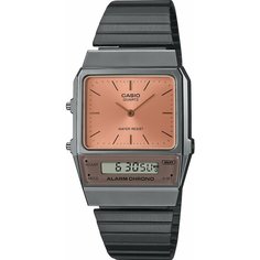 Наручные часы CASIO Vintage, серый, коричневый, розовый