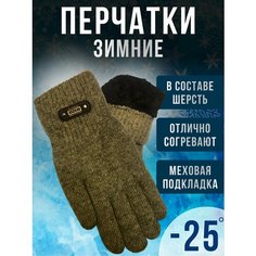 Перчатки , размер Универсальный, бежевый King Trout