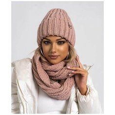 Шапка бини , размер универсальный, розовый Strelets Lyxe