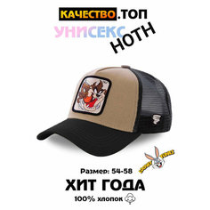 Бейсболка Looney Tunes, размер 54-58, бежевый, черный Hoth