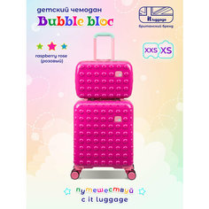 Чемодан-каталка IT Luggage, ручная кладь, 34х44х20 см, розовый, фиолетовый