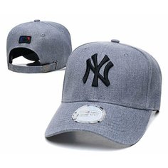 Бейсболка мужская NY, размер 55/60, серый/черный Без бренда