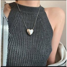 Колье, длина 45 см, серебристый Reniva