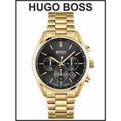 Наручные часы BOSS, черный/золотой