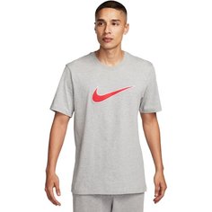 Футболка спортивная NIKE, размер L, серый, красный