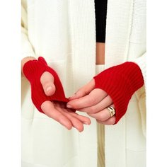 Митенки Lesnikova Design, размер 6-8, красный