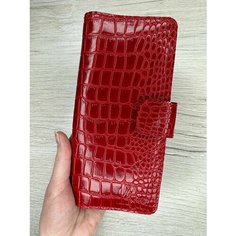 Кошелек Loran Rouge, красный крокодил