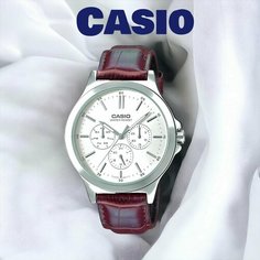 Наручные часы CASIO, коричневый, серый
