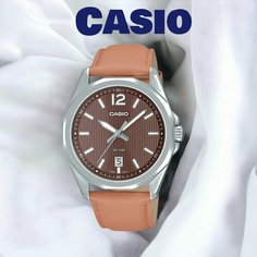 Наручные часы CASIO, коричневый, серый