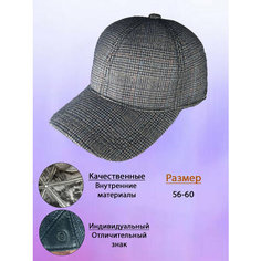 Бейсболка CityFOX BS_Cap-07-зима/BS-серо_коричневый, размер 56, серо-коричневый