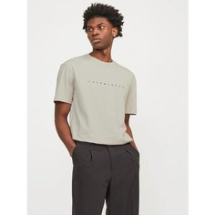 Футболка Jack & Jones LOGO CREW NECK, размер XL, Moonbeam