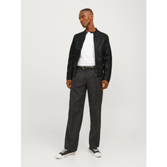 Кожаная куртка Jack & Jones, размер L, черный