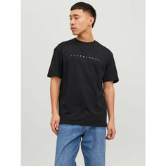 Футболка Jack & Jones LOGO CREW NECK, размер L, black/black