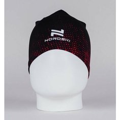 Шапка бини Nordski Pro, размер one size, черный/красный