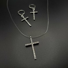 Чокер, фианит, кристалл, сапфировое стекло, длина 38 см, белый, серебряный, серый Reniva