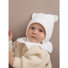 Шапка , размер 3-6 месяцев, белый New Ailand