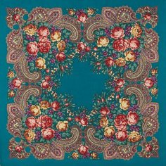 Платок Павловопосадская платочная мануфактура,89х89 см, №11