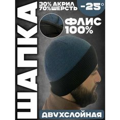 Шапка Carinthia шапка на флисе, размер унивкрсальный, голубой/черный