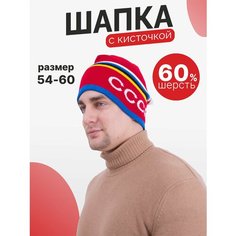 Шапка , размер OneSize, красный Нет бренда