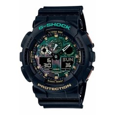 Наручные часы CASIO, зеленый, черный, желтый