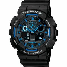Наручные часы CASIO, синий, черный