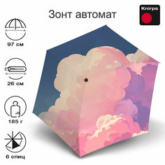 Зонт-трость Knirps, розовый, синий