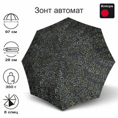 Зонт-трость Knirps, черный, фиолетовый, желтый