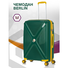 Чемодан Lcase Berlin, 79 л, размер M, зеленый
