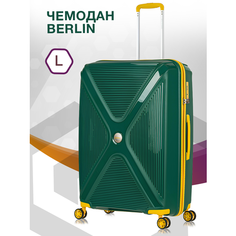 Чемодан Lcase Berlin, 122 л, размер L, зеленый
