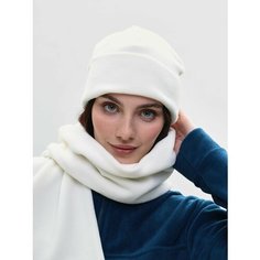 Шапка бини MOM №1, размер 52-58, белый