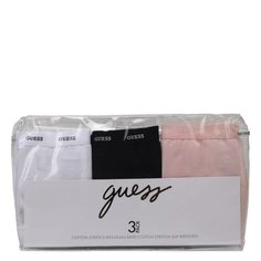 Трусы GUESS, комплект из 3 шт., размер S, черный/розовый/белый