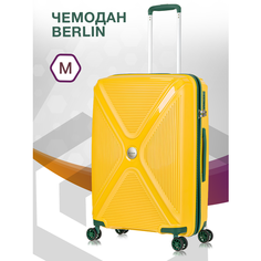 Чемодан Lcase Berlin, 79 л, размер M, Желтый