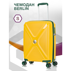 Чемодан Lcase Berlin, 46 л, размер S, Желтый
