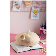 Берет Plush Story, размер 50, бежевый