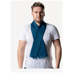 Шарф ПОЛИГОН,120х20 см, синий, голубой