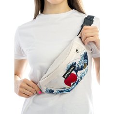 Сумка поясная НЕСТАНДАРТИКА, фактура гладкая, волна