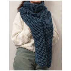 Шарф ,230х26 см, one size, Джинс Pan Tan