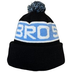 Шапка Bro Stuff BroStuff, размер One Size, черный/голубой/белый
