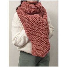 Шарф ,230х26 см, one size, брусника Pan Tan