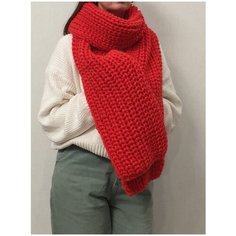 Шарф ,230х26 см, one size, красный Pan Tan