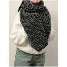 Шарф ,230х26 см, one size, серый Pan Tan