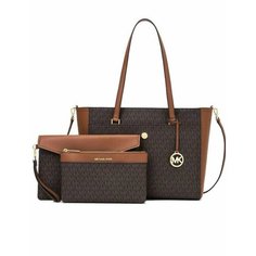 Комплект сумок тоут MICHAEL KORS, 3 шт, фактура рельефная, коричневый