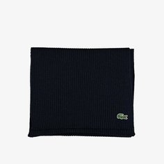 Шарф LACOSTE, one size, темно-синий