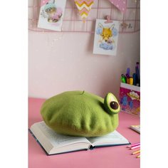 Берет Plush Story, размер 54/56, салатовый