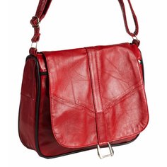 Сумка кросс-боди , фактура гладкая, вишня Unvers Leather Istanbul