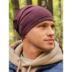 Шапка бини LUCHIORADO, размер 59/62, винный