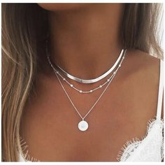 Чокер Azimut C.O. Jewelry AND Accessories, длина 35 см, серебристый